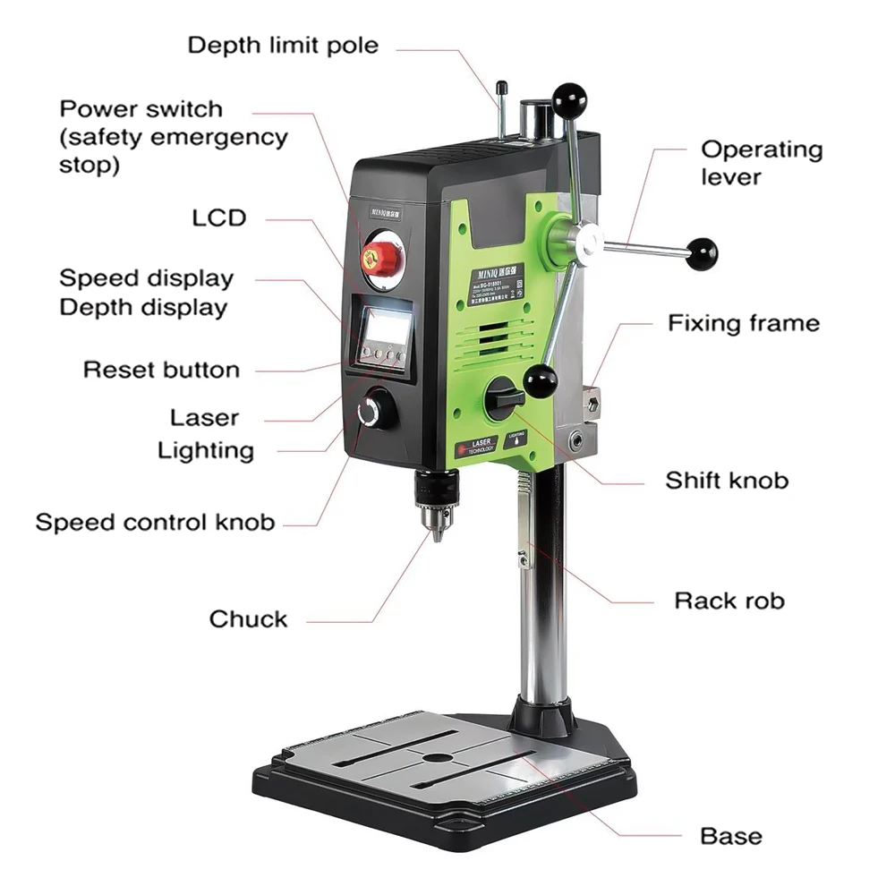 ALLSOME 800W BG-518801 Mini Bench Drill Stand