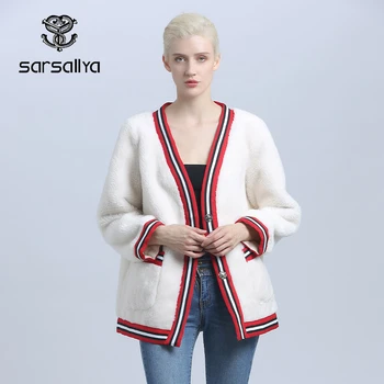 

Women Wool Jacket Autumn Female Wool Cashmere Coat Wool Blend Jackets Women Autumn 2020 New Arrival Sheep Shearling Fur Jacket