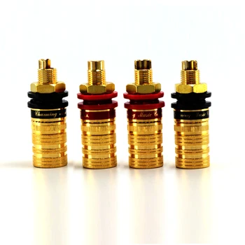 

4pieces Hight Quality CMC-838-S-G cmc speaker gold plugs binding post