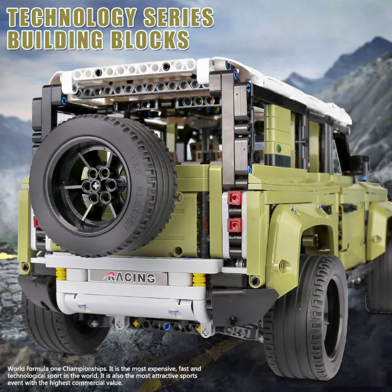 13175 техническая модель автомобиля Mould King совместимая с MOC Land SUV Rover защитная