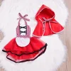 Baby Girls Tutu Dress +Cape Cloak Outfit Newborn Little Red Riding Hood Cosplay Photo Prop Costume Girl Party Dress Baby Clothes ► Photo 3/6