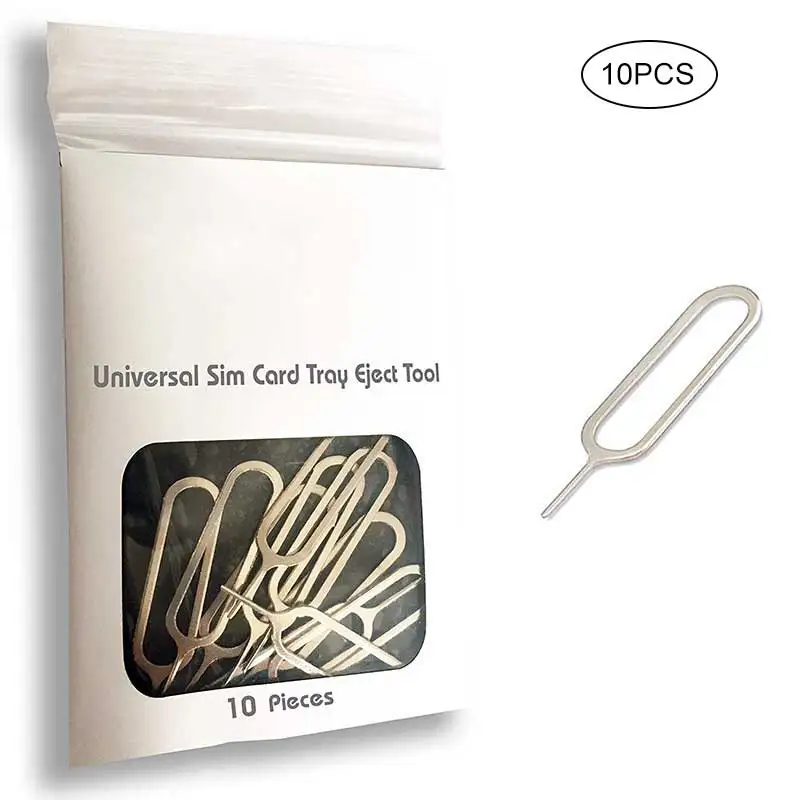 10pcs Slim Sim Card Tray Pin Eject Removal Tool Needle Opener Ejector for Most Smartphone LHB99