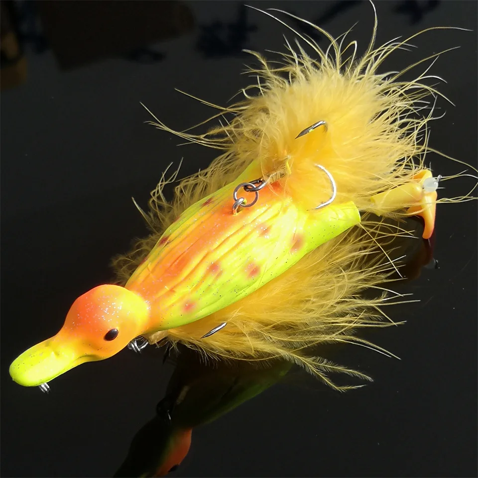 3D 29G DUCK Topwater Fishing Lure Floating Artificial Bait Plopping and