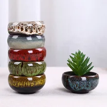 Potted Succulent Plant Flower Ceramic Flower Pot For Juicy Plants Growing