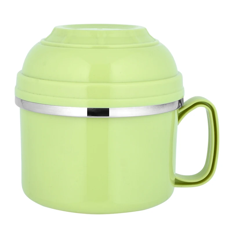 

1x Lunch Box Stainless Steel Portable Snack Cup Thermal Insulation 18x15cm Leakproof Food Storage Dinnerware Bowl Container