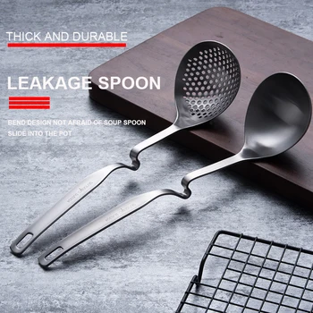 

Long Handle Stainless Steel Skimmer Strainer Soup Spoon Soup Ladle Kitchen Gadgets Cooking Tools Accessories