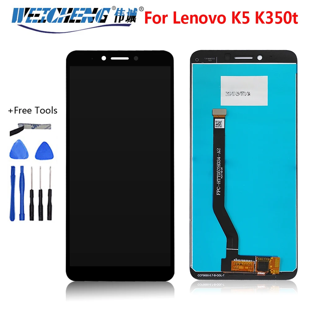 ЖК-экран 5 7 дюйма для Lenovo K350T K5 + цифровой преобразователь сенсорной панели в сборе