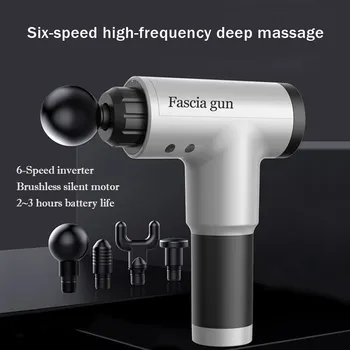 

Deep Tissue Massage Gun Muscle Massager Pain Relief Training Exercise Body Relaxation Slimming Shaping+4 Head+Power Charger L122