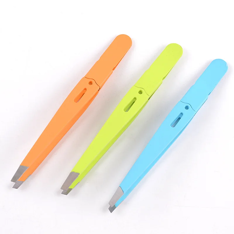 1pcs Beauty Professional Clip Eyelash Hair Tweezer Depilatory Slanted Puller Eyebrow Eyelid Sticker Tweezers Makeup Tools 6