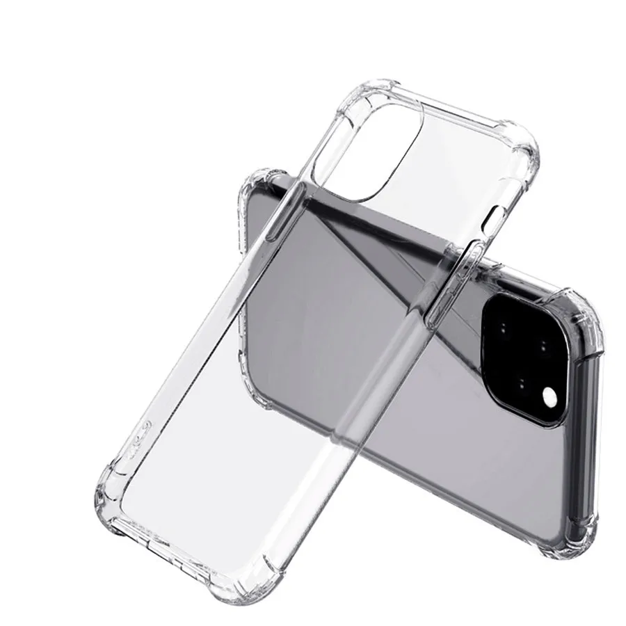100 шт/партия для iPhone 11 Pro Чехол Мягкий силиконовый прозрачный чехол чистая подушка безопасности чехол для iPhone 6 7 8 Plus X XS Max XR чехол