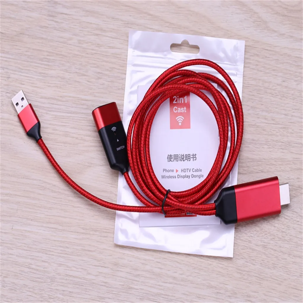20 USB Женский 2в1 HDTV беспроводной HDMI дисплей ключ Wifi видеокабель, адаптер для Apple Android адаптер