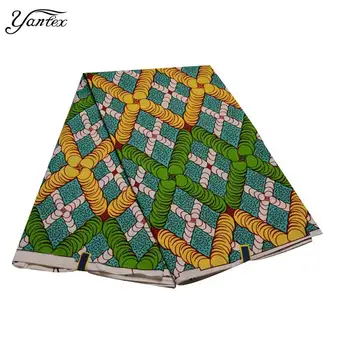 

YANTEX African Wax Fabric Ankara Nigeria Textiles 6 Yards/Piece Veritable Wax African Printed Fabric Polyester Tissus Patchwork
