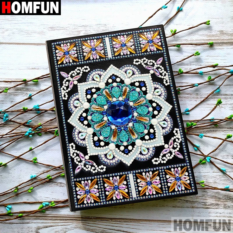 HOMFUN A5 блокноты 5D DIY алмазная живопись специальная форма Дневник Книга Алмазная вышивка крестиком Стразы Декор подарок