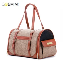 Переносная клетка для переноски домашних животных, складная кожаная сумка для переноски собак для маленьких собак, роскошная сумка на плечо для кошек