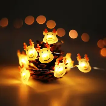 

Christmas Elk Shape String Lights LED Xmas Tree Garland Hanging Ornaments for Party