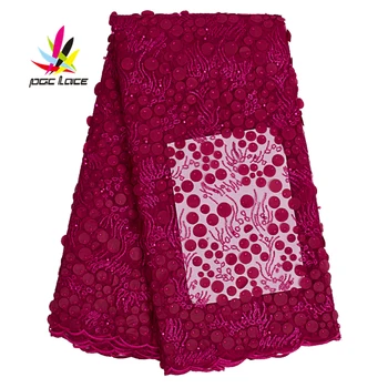 

Lace Sequins Applique Wedding Beaded Fabrics Dubai Cheap Wedding Dresses Latest African Fashion Designs Pearl Tulle AMY2514B