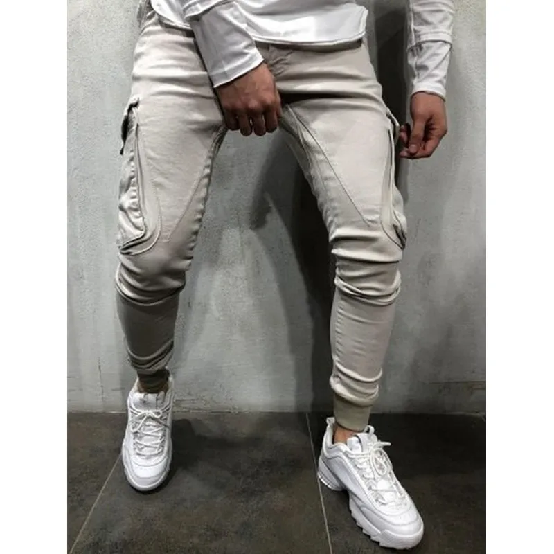 Men Pants 2019 Summer Men's Side Pocket Solid Color Casual Pants Fashion Track Pants Men