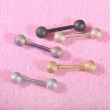 5 шт. нержавеющая сталь деликатная ниппельная штанга пять цветов двуглавая гантель в форме кольцо для языка ювелирное изделие аксессуары