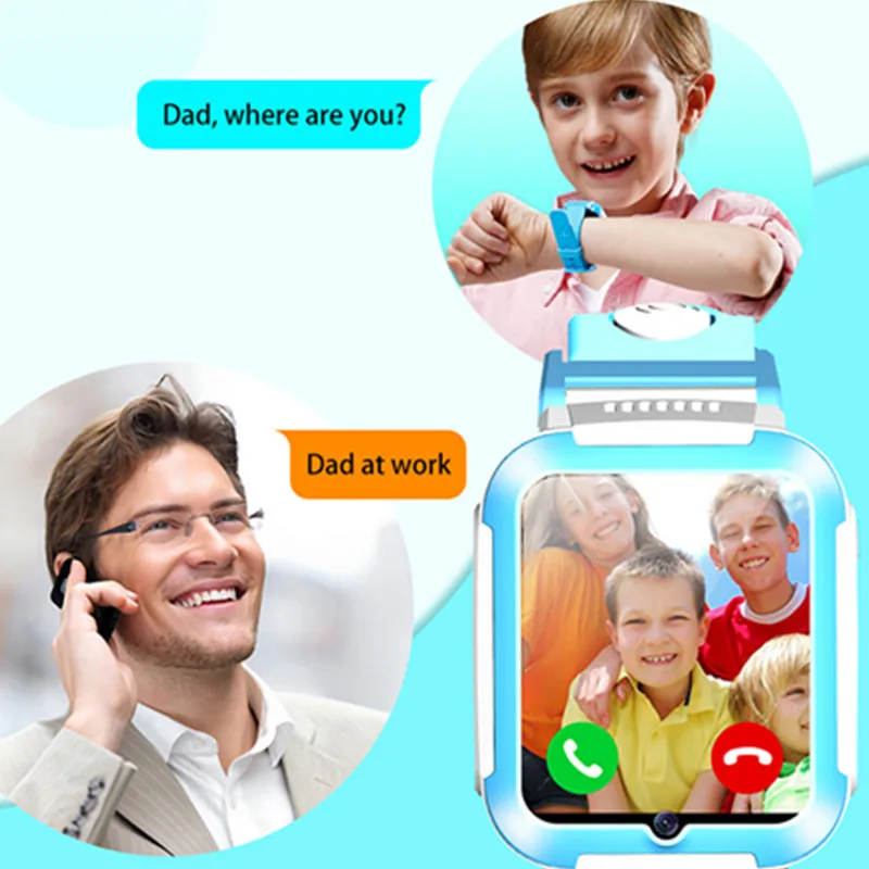  E7 Kids Smart 4G GPS WIFI Tracking Video Call SOS Voice Chat Children Watch Care For Baby Boy Girl 