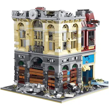 

The Last of Us Series The Ruin City Bank Creator Expert Architecture Building Blocks City Street European House Toy for Kids