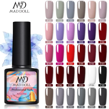

8ml MAD DOLL Cherry Series Color Soak Off Gel Polish UV LED Gel Varnish varnish One-shot Color Nail Art