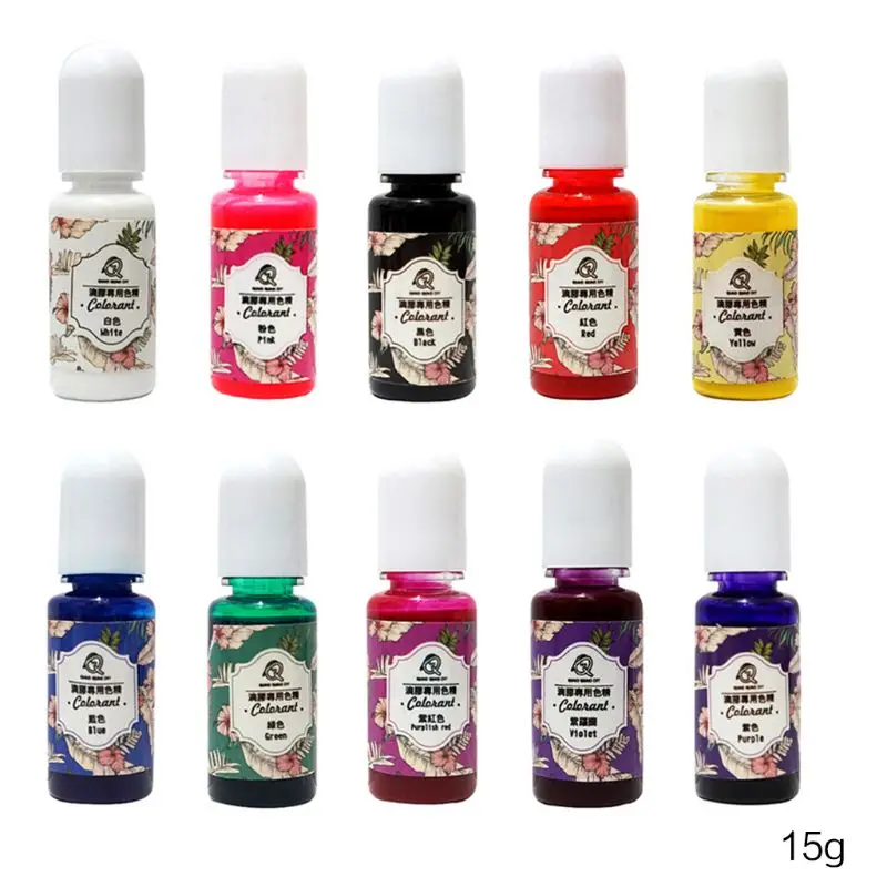 

10 Pcs/set Handmade Epoxy pigment Jewelry Accessories Oily Dye Color Fine DIY Crystal Epoxy Tasteless Coloring Pigment Agent