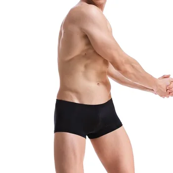 

MONERFFI 2020 Mesh Transparent Sexy Men Panties Solid Color Men's Underwear Boxers Loose Hot Sale Fashion Men Short Boxers