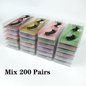 

Wholesale Eyelashes 30/50/100/200 Pairs 3D Mink Eyelashes In Bulk Mink Lashes Natural False Eyelashes Extensions False Lashes