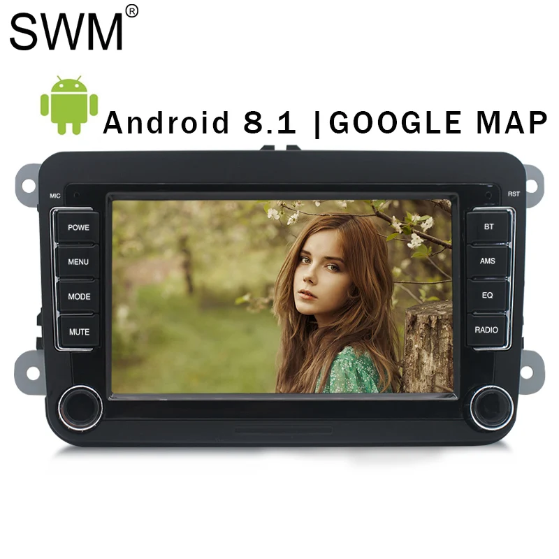 " Universal Car Radio Auto Radio for VW Volkswagen Android 8.1 GPS Google Map Radios Para Auto Reversing Image Mirror Link - Цвет: Radio Only