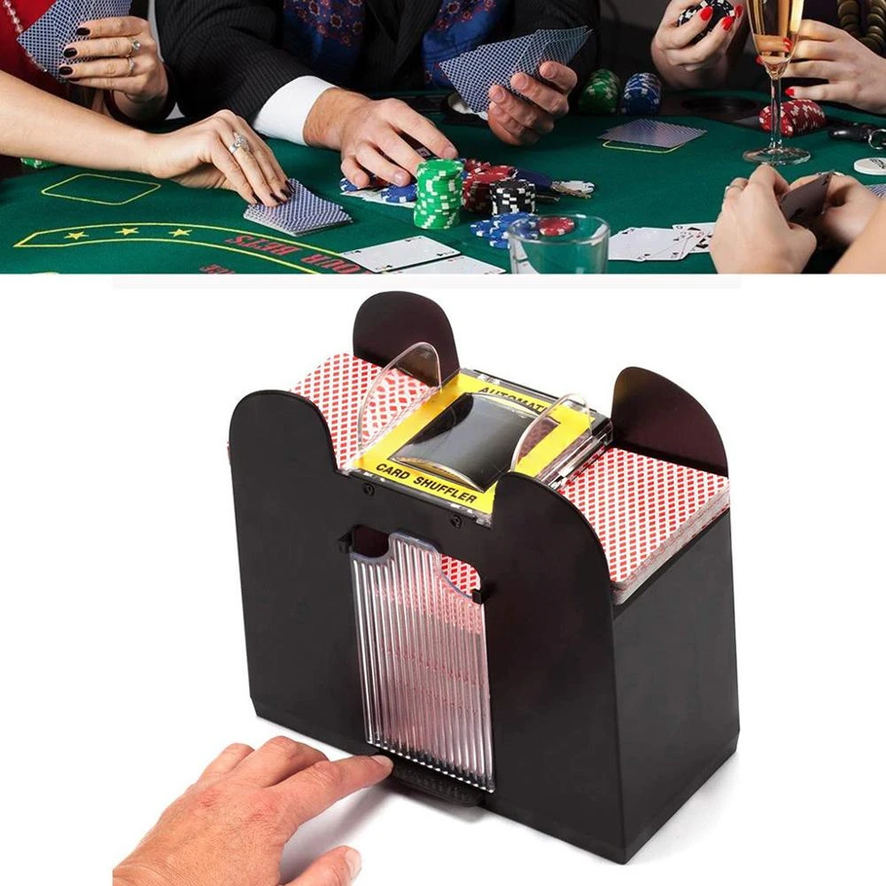 ボードゲーム自動ポーカーカードシャッフル木製電気再生シャッフル機ギフトおかしい家族ゲームパーティークラブアクセサリー ビデオゲーム用コンソール Aliexpress