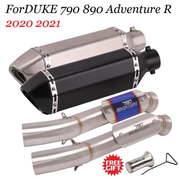 For KTM790 ADV DUKE 790 890 Adventure R 2020 Motorcycle Exhaust System Escape Moto Modify Link Pipe Muffler With DB Killer