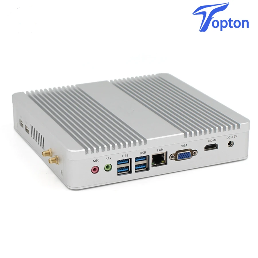 Topton Kaby Lake мини-ПК 7-го поколения Intel Core i5 7200U Windows 10 Pro key Max 3,1 GHz безвентиляторный Nuc HTPC graphics 620 4K Mini tv Box
