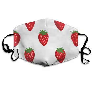 

NiYoung Unisex Fashion Anti Dust Pollution Outdoor Mouth Mask with Adjustable Ear Loops, Protection Warm Windproof Strawberry