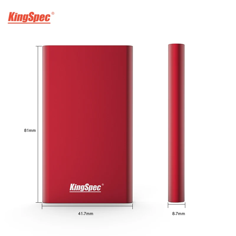 Внешний жесткий диск KingSpec для ноутбука портативный SSD 120 ГБ 240 500 Гб 1ТБ hdd с USB 3.1 тип