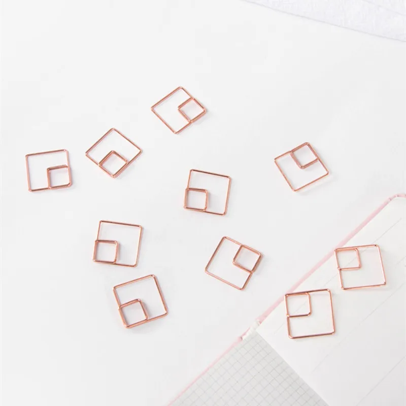 10pcs/lot Geometric Shape Paperclips Creative Square Styling Decoration