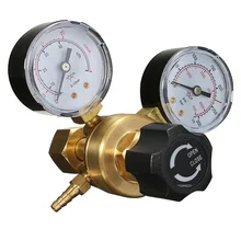 Mig Tig Pressure Regulator Reducer Durable Mini Gas Bottle Tool High Accuracy Accessories Brass Argon CO2 Home Twin Gauge
