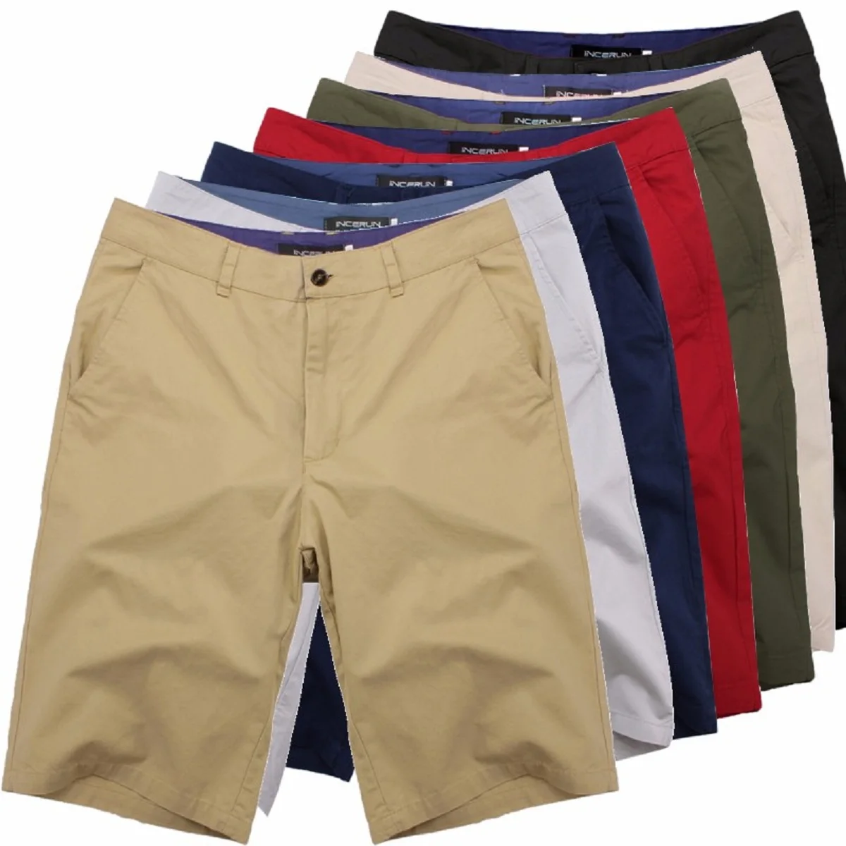 2019 Casual Summer Shorts Men Cotton Knee Length chinos shorts Vintage Casual Men Shorts Fashion masculina Big Large Size 44 2019 Casual Summer Shorts Men Cotton Knee Length chinos shorts Vintage Casual Men Shorts Fashion masculina Big Large Size 44