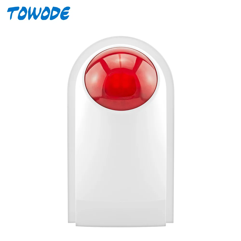 

Towode J008 110dB Indoor Wireless Flashing 433MHz Siren Strobe Light Siren horn suit for all of G12 alarm system