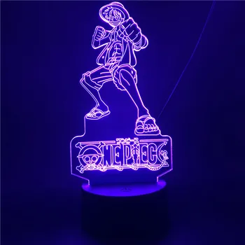 

Smart Phone Control One Piece Monkey D Luffy The Japanese Anime Colorful with Remote LED Night Light Bright Base Touch Sensor