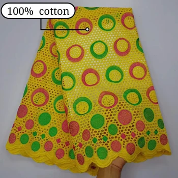 

2019 yellow High Quality France Laces African Swiss Voile Lace 100% Cotton Fabric Royal Blue Voile Lace In Switzerland lace