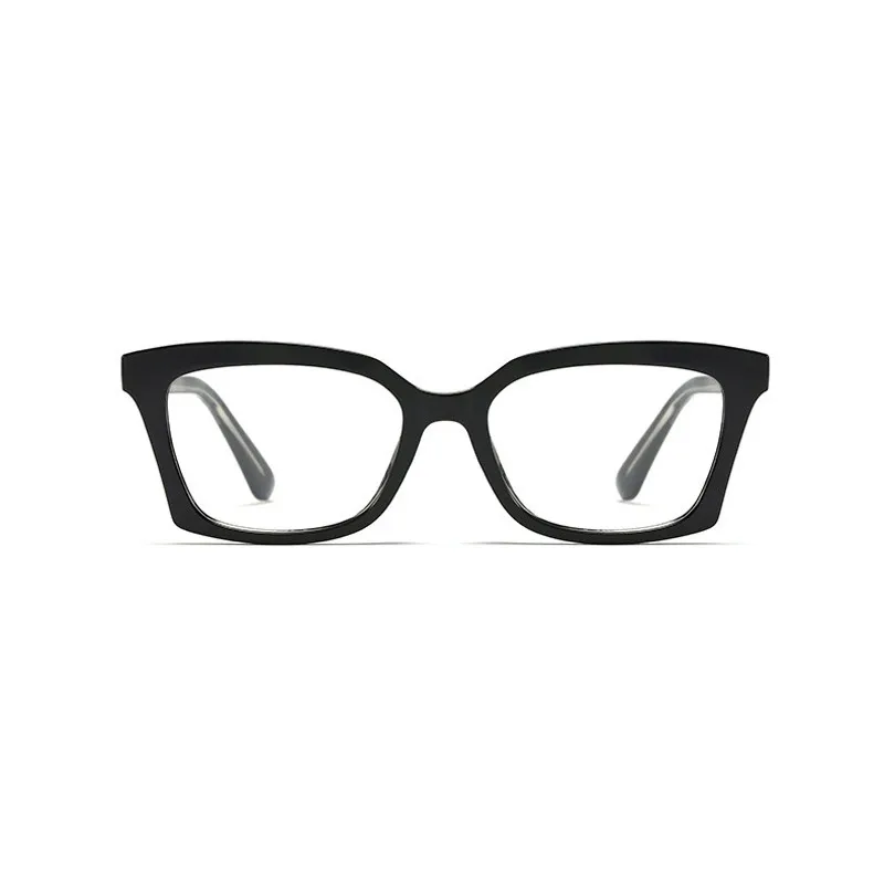 Black Seemfly, модная квадратная оправа TR90, очки для женщин и мужчин, леопардовая прозрачная оправа, весенние ноги, пластиковые оптические оправы для очков - Цвет оправы: Black