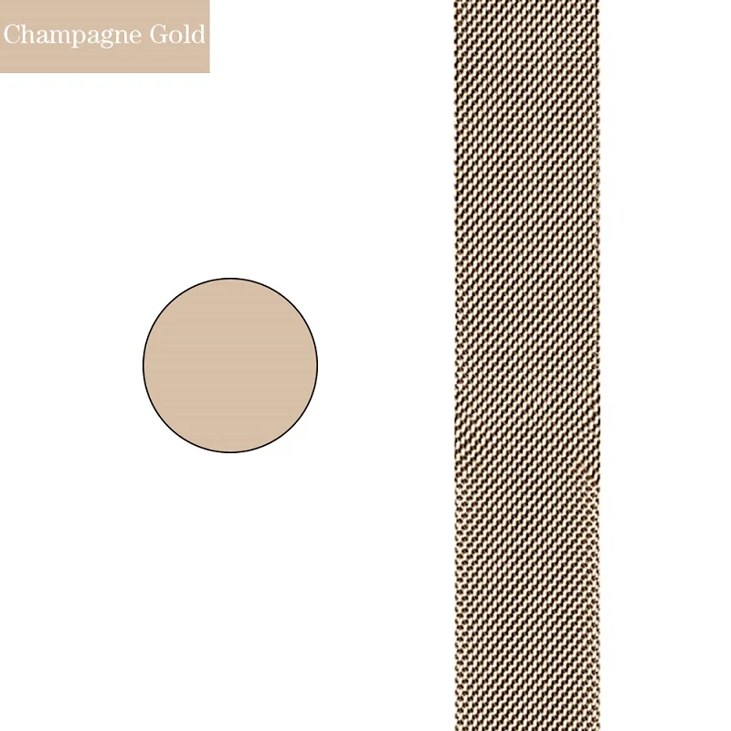 Champagne Gold Joyozy магнитный браслет Нержавеющая сталь ремешок для наручных часов Apple Watch серии 1/2/3/4 Миланский ремешок для наручных часов iwatch 38 мм/40 мм/42 мм/44 мм - Цвет ремешка: Champagne Gold