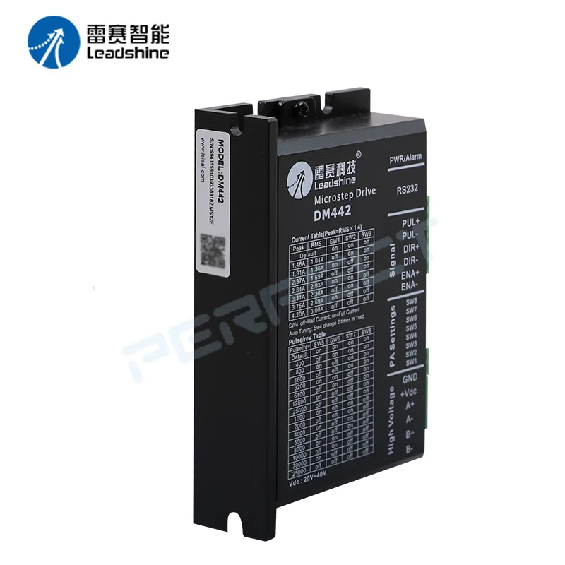 DM442 Leadshine Цифровой Драйвер шагового двигателя DSP дизайн fit NEMA17 23 двигатель 18-36VDC/0,5-2.2A ЧПУ шагомерная система