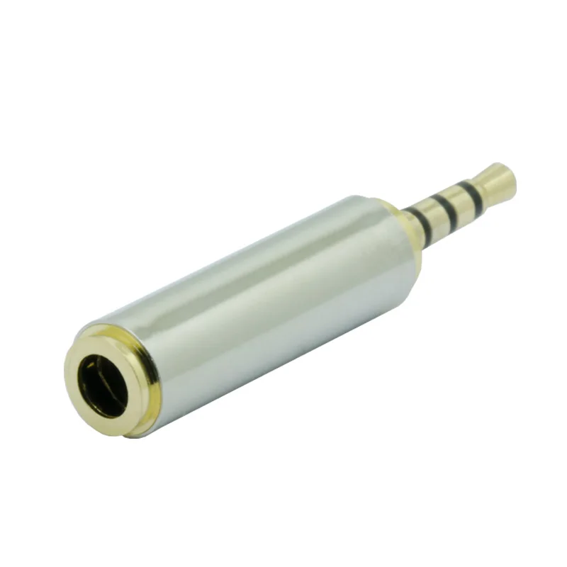 100pcs 2 5 mm Male to 3 5 mm Female 4 Pin Stereo Adapter Plug Converter Headphone Jack 4 Pole 3 5mm to 2 5mm TRRS Connector