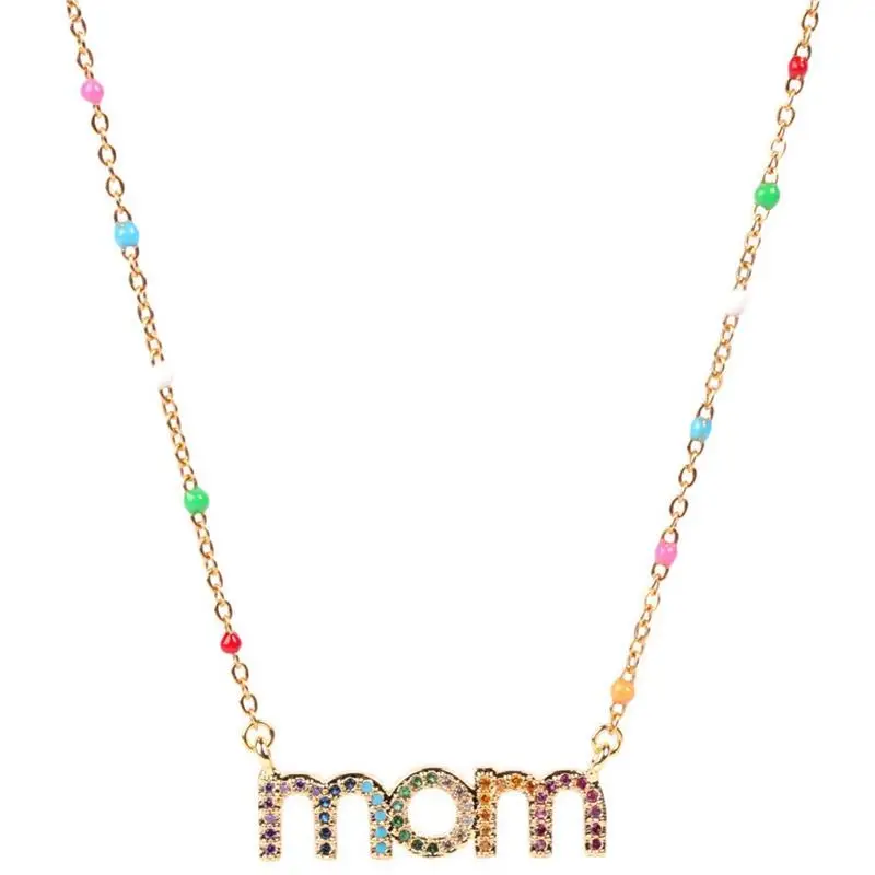 

ANIWON Stainless Steel Colorful Crystal Necklaces For Women Girls Trendy Charm Pendant Necklace Jewelry