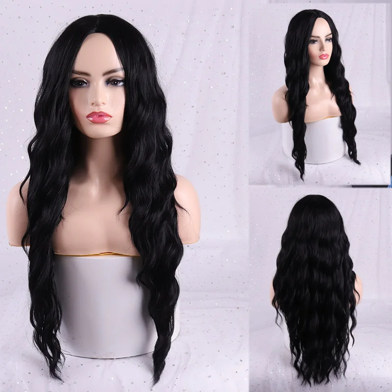 Merisi hair peruca longa ondulada com franjas,
