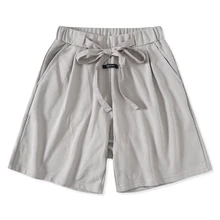 Europe and the United States high street solid color basic models couple loose waist wild sports casual men's five pants shorts Europe and the United States high street solid color basic models couple loose waist wild sports casual men's five pants shorts