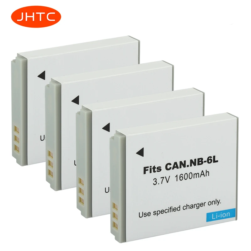 Аккумулятор JHTC на 1600 мА · ч NB 6L NB6L для камеры Canon Power shot SX520 HS SX530 SX600 SX610 SX700 SX710 IXUS 85 95