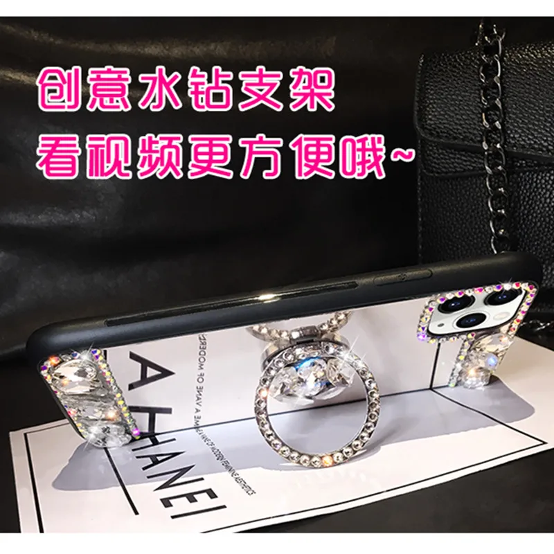 best iphone 13 pro max case Phone Case For IPhone 11 12 13 Pro Max 13mini 7 8 Plus 6 6S X XR XS Max SE Clear Mirror DIY Glossy Diamond Glitter Cover Shell iphone 13 pro max wallet case