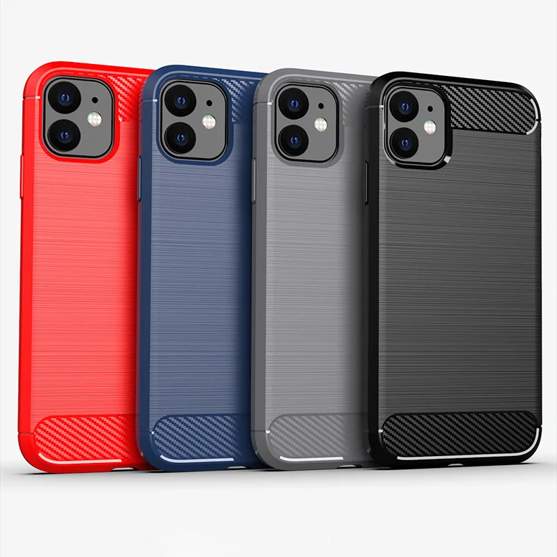 Матовый Силиконовый чехол для телефона Iphone 11 Pro A2215 A2160 A2217 чехлы из углеродного